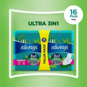 Always Ultra Thin Sanitary Pads Long Value Pack 16 Count-1