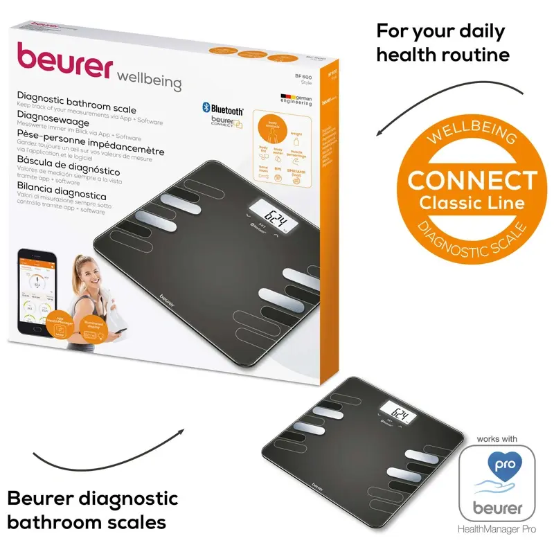 Beurer BF-105 Bluetooth® Diagnostic Bathroom Scale-11