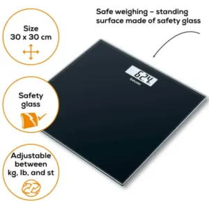 Beurer GS-10 Glass Bathroom Scale-3