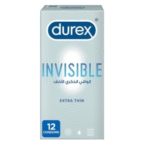 Durex Invisible Extra Sensitive Condoms - 12 Piece Box