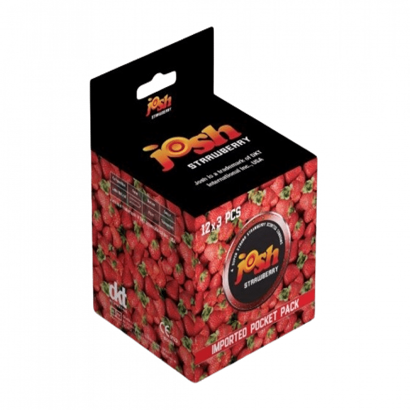 Josh Strawberry Condoms - 36 Pcs Josh Strawberry Condoms 36 Pcs