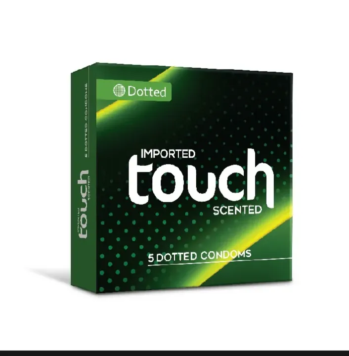 Touch dotted pack of 5 condoms Touch dotted pack of 5 condoms