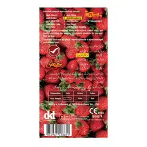 josh strawberry condoms 03 pieces - back