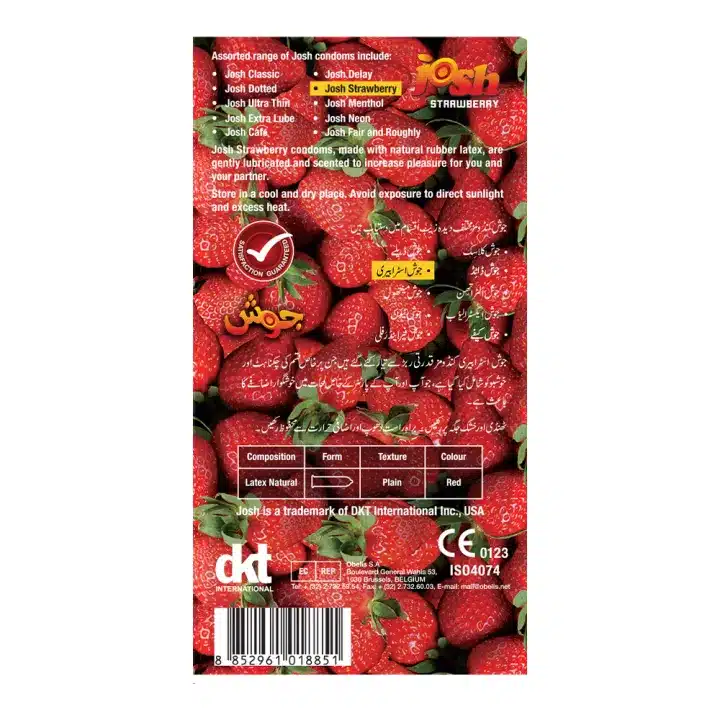 josh strawberry condoms 03 pieces – back josh strawberry condoms 03 pieces - back