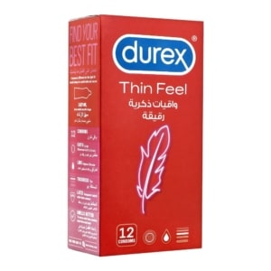 Durex Thin Feel Condoms - 12 Piece Box - 2